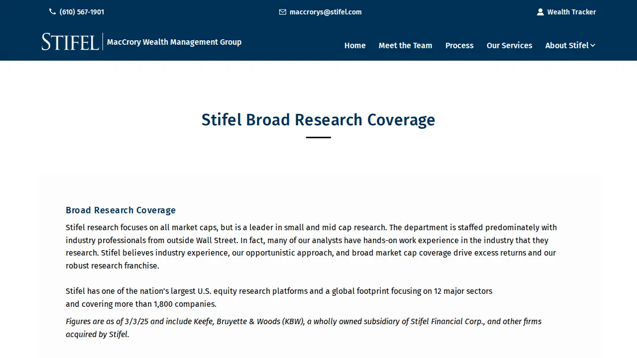 MacCrory Wealth Management Group - Stifel page