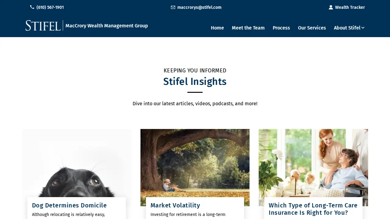 MacCrory Wealth Management Group - Stifel page