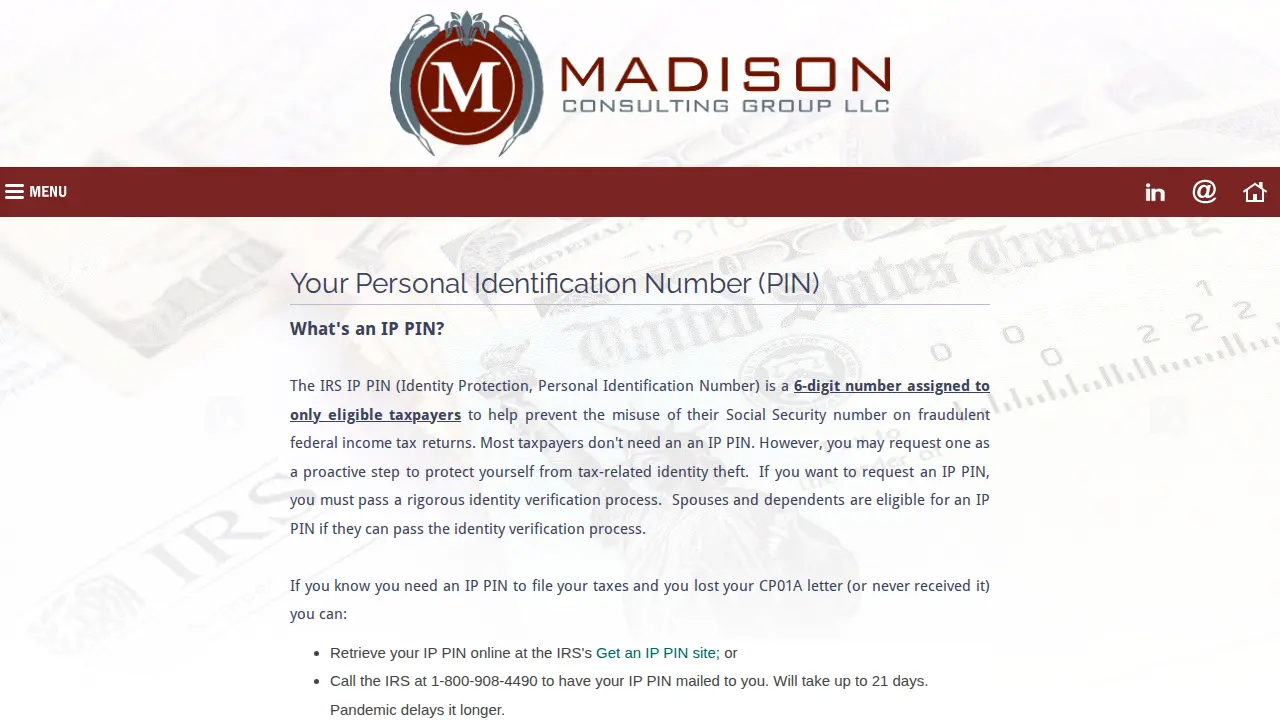 Madison Consulting Group LLC page