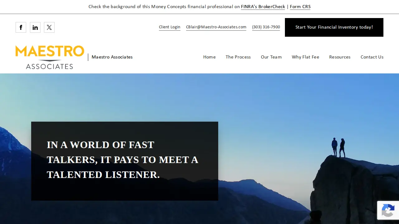Maestro Associates page