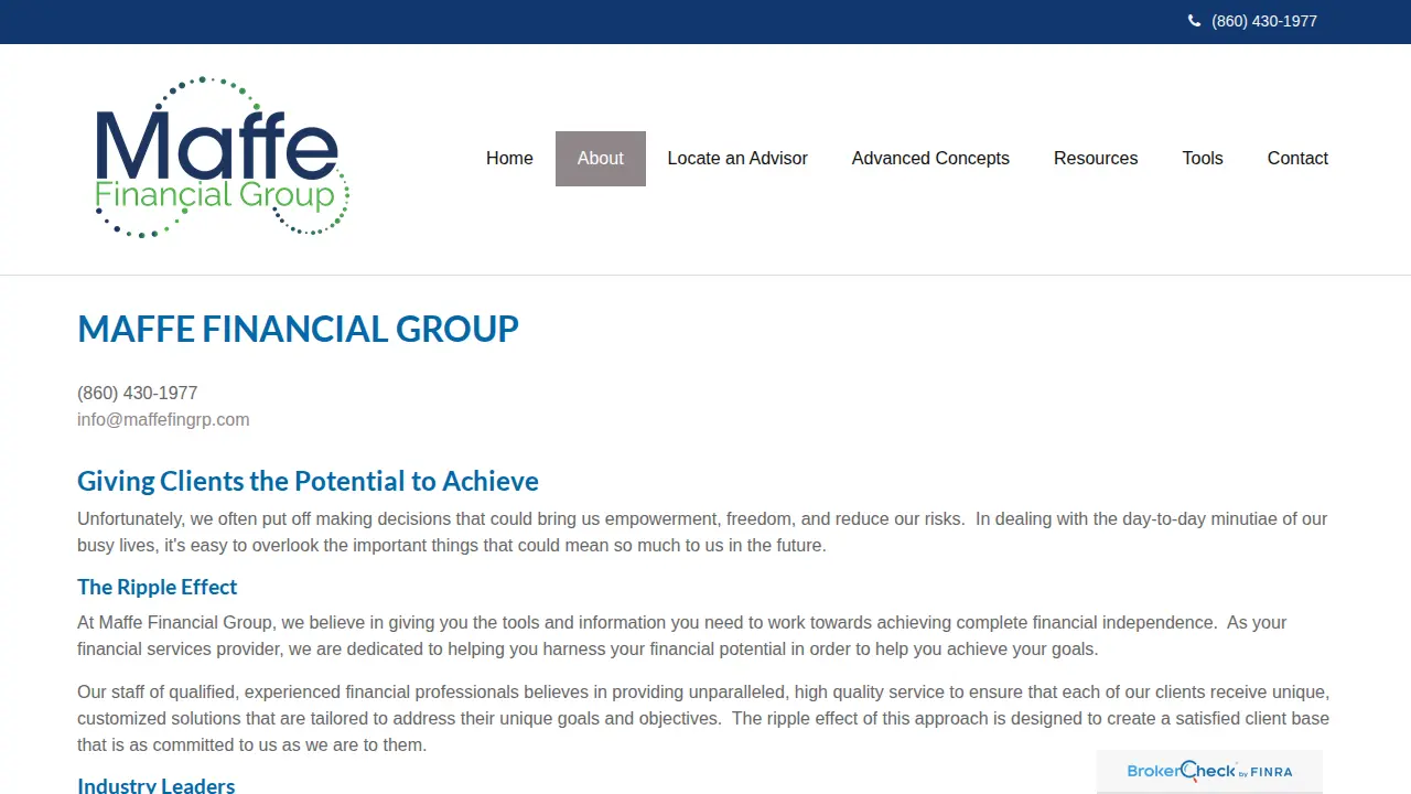 Maffe Financial Group Inc page