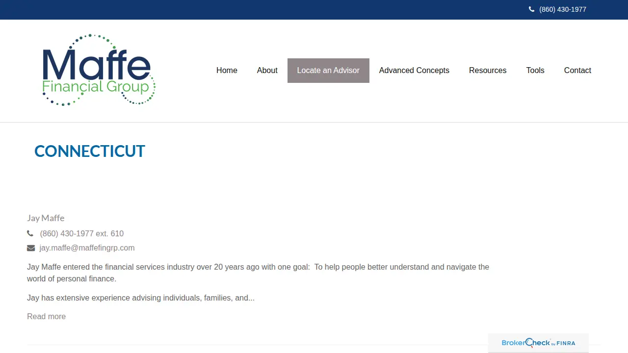 Maffe Financial Group Inc page