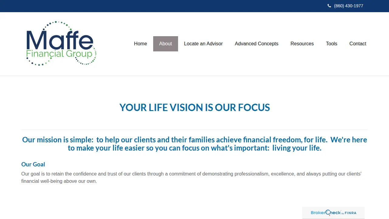 Maffe Financial Group Inc page