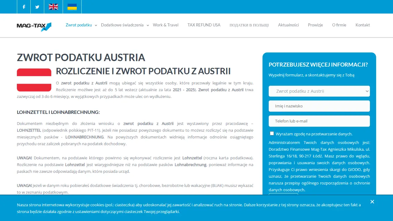 Mag-Tax. Doradztwo finansowe page
