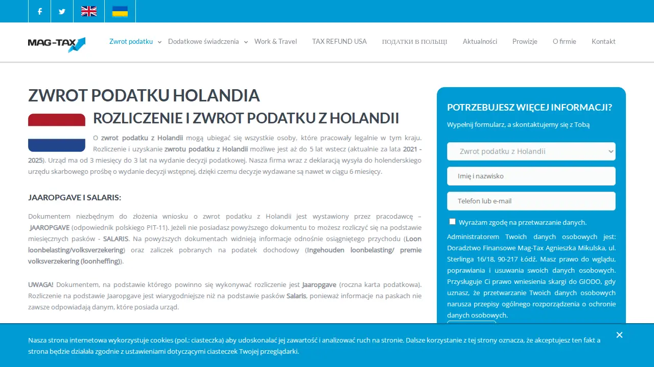 Mag-Tax. Doradztwo finansowe page