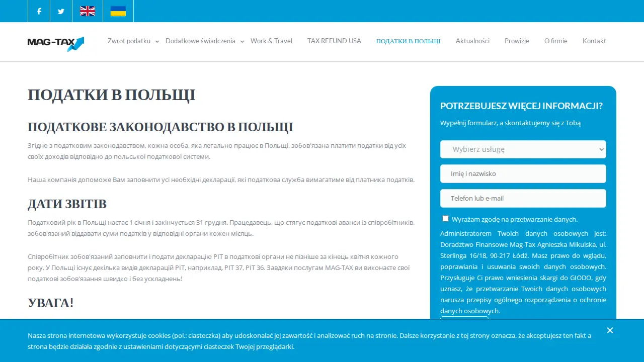 Mag-Tax. Doradztwo finansowe page
