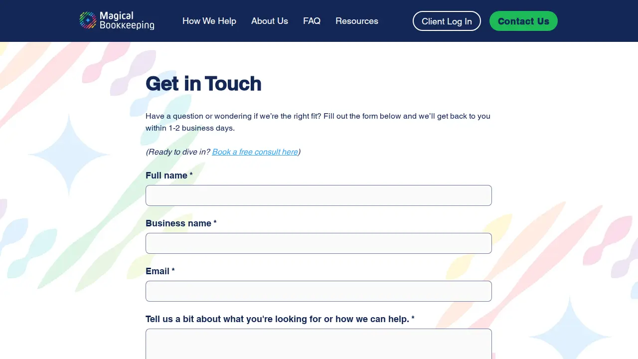 Magical Bookkeeping page