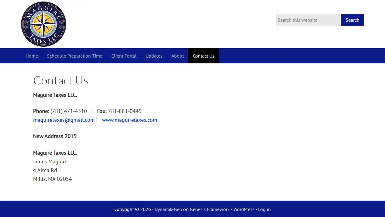 Maguire Taxes LLC page