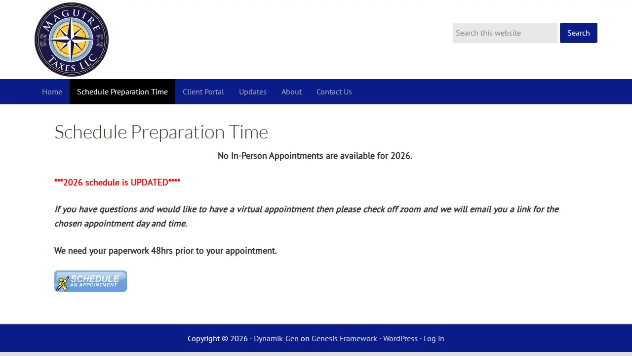 Maguire Taxes LLC page