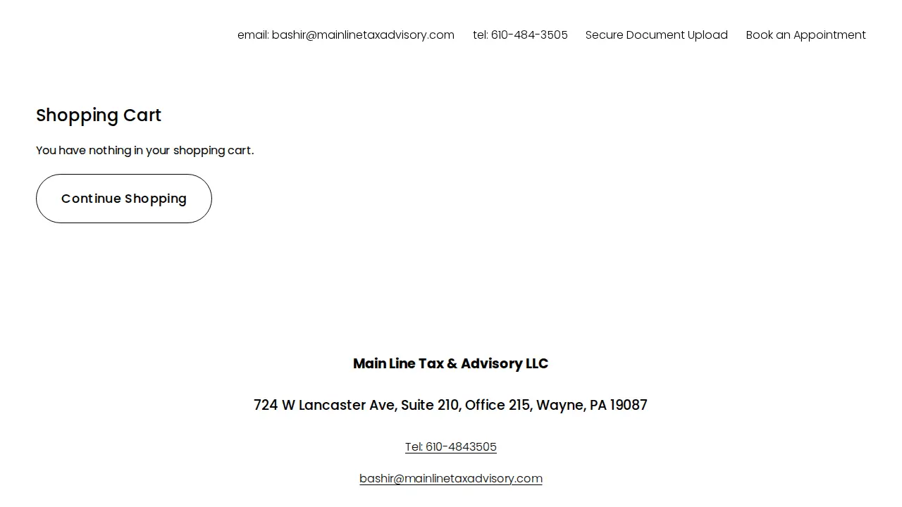 Main Line Tax & Advisory page