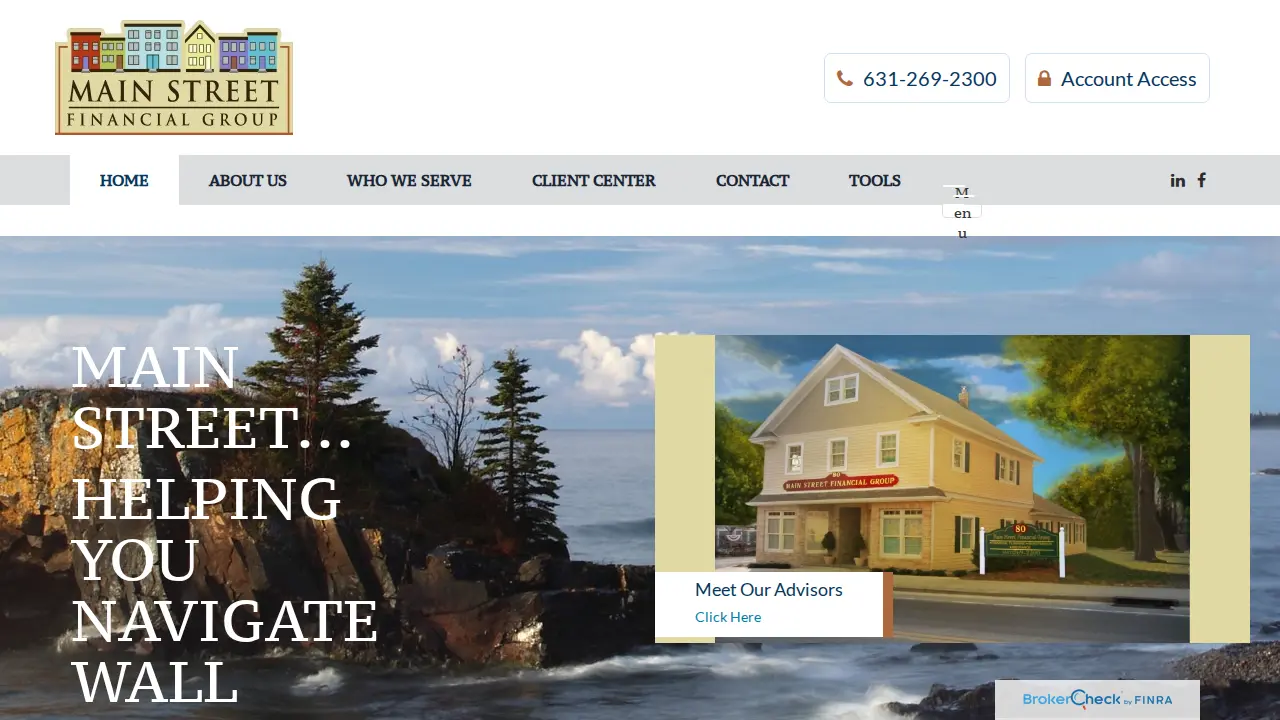 Main Street Financial Group page