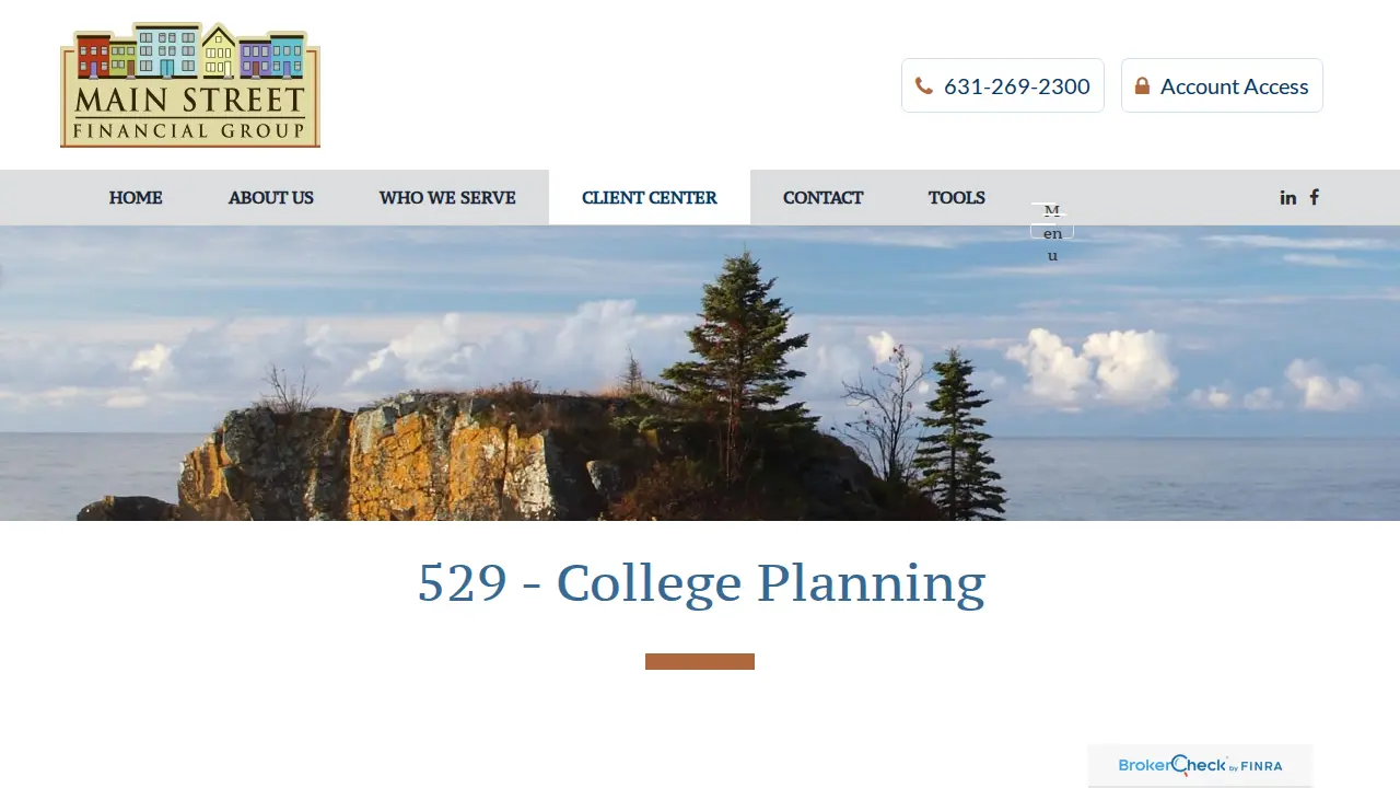 Main Street Financial Group page