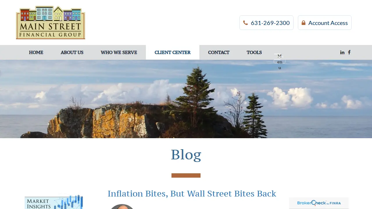 Main Street Financial Group page