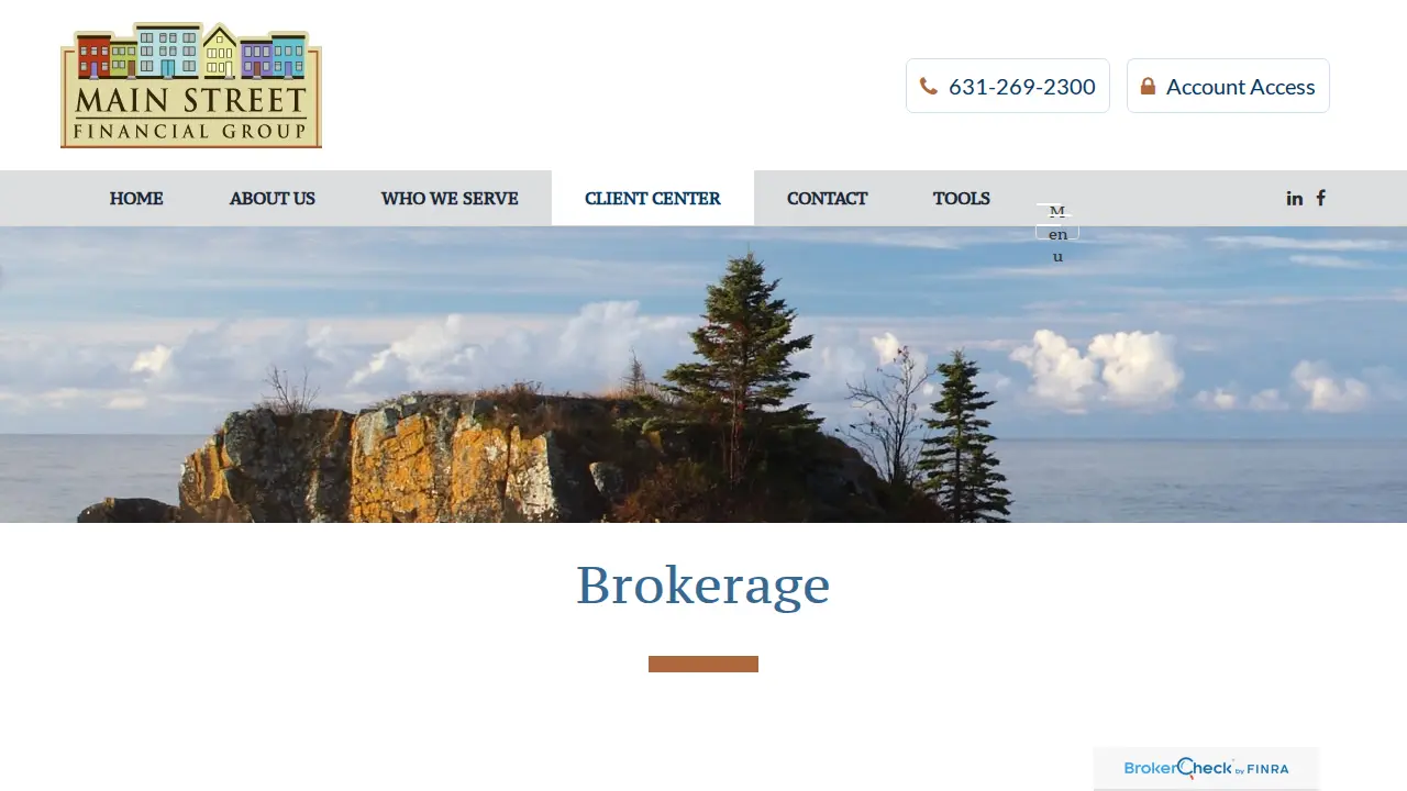 Main Street Financial Group page