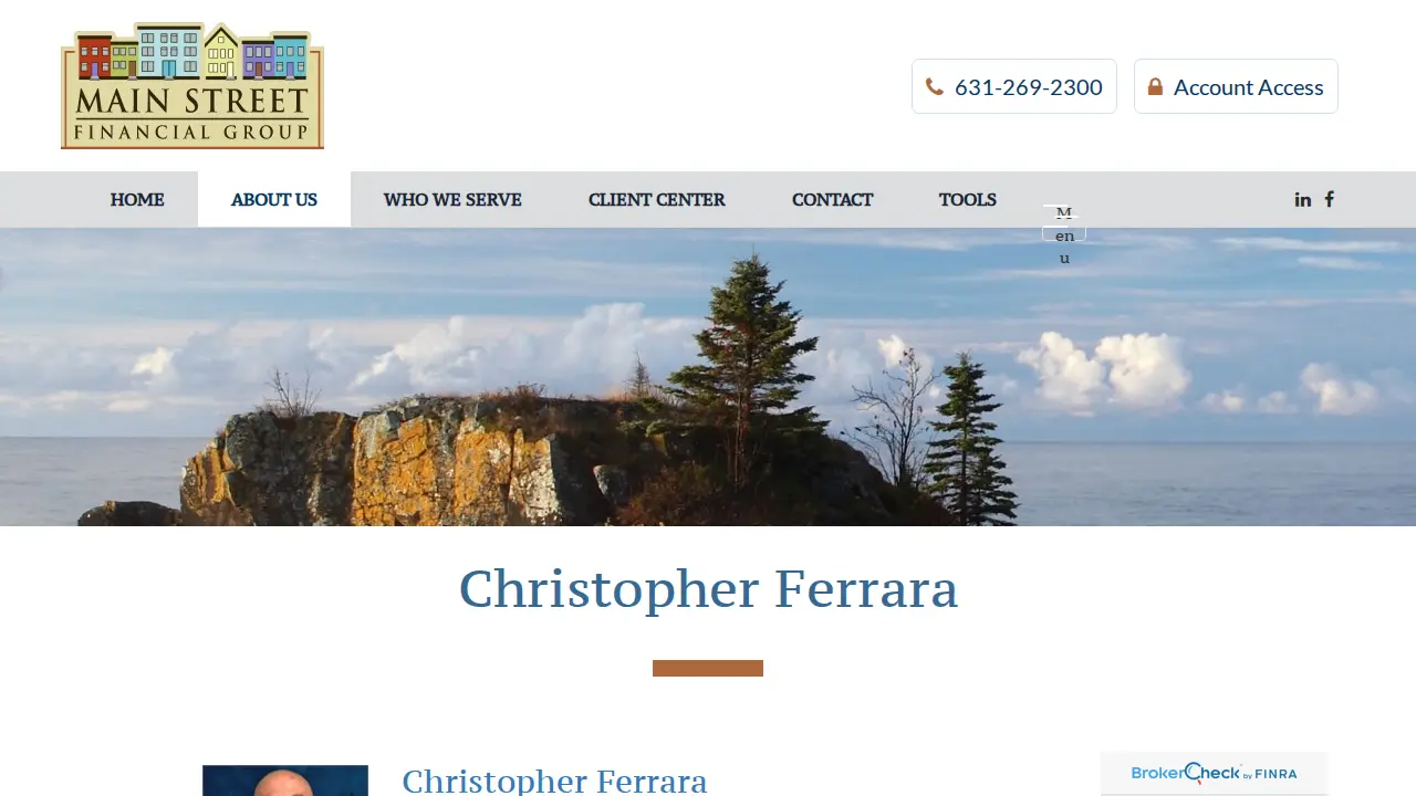 Main Street Financial Group page