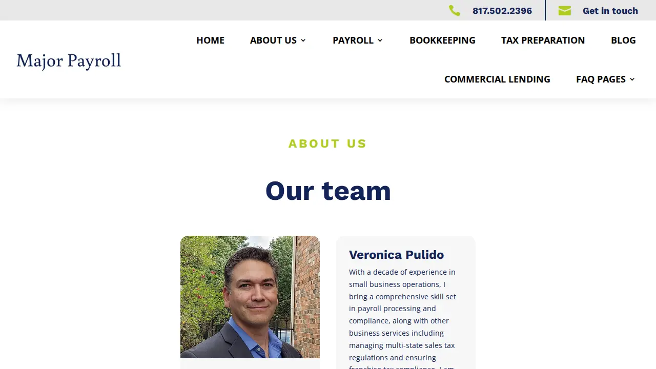 Major Payroll page
