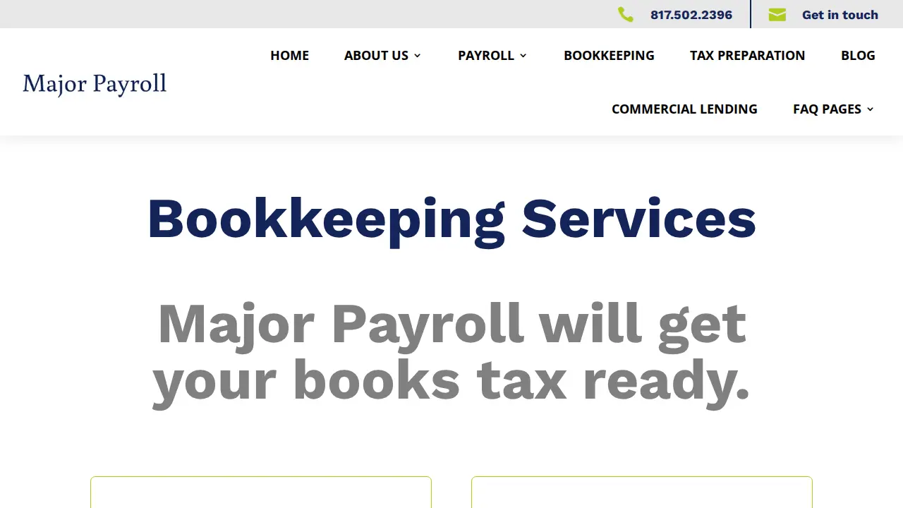 Major Payroll page