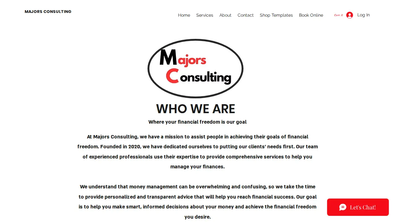 Majors Consulting page