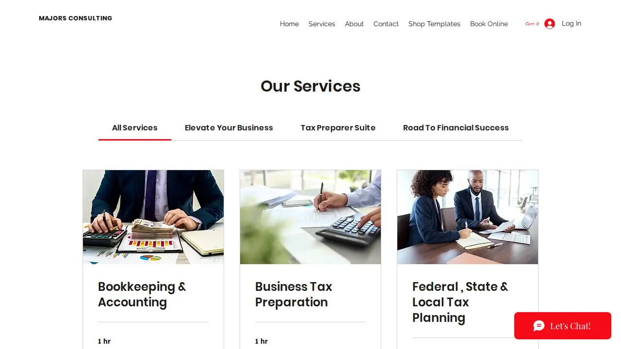 Majors Consulting page