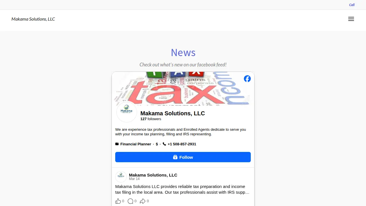 Makama Tax Solutions, LLC page