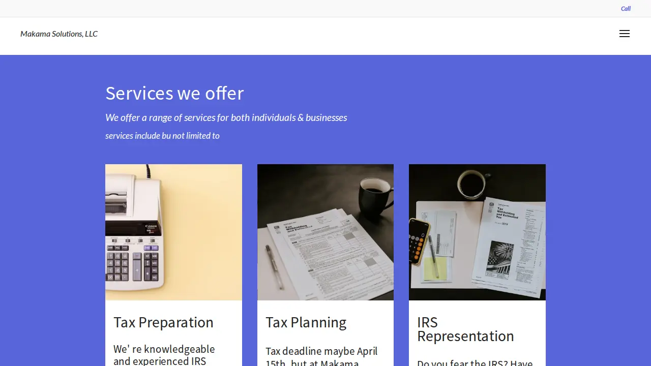Makama Tax Solutions, LLC page
