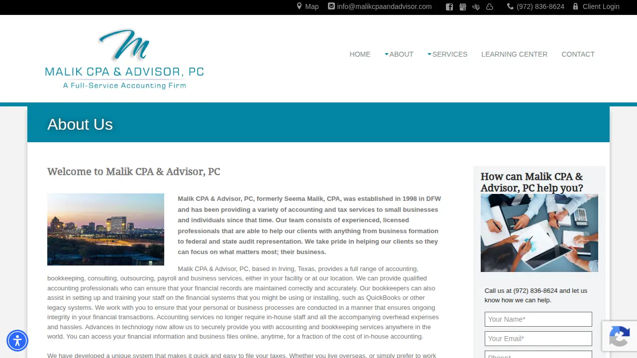 Malik CPA & Advisor, PC page