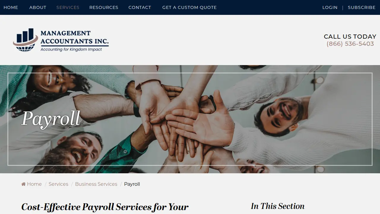 Management Accountants page