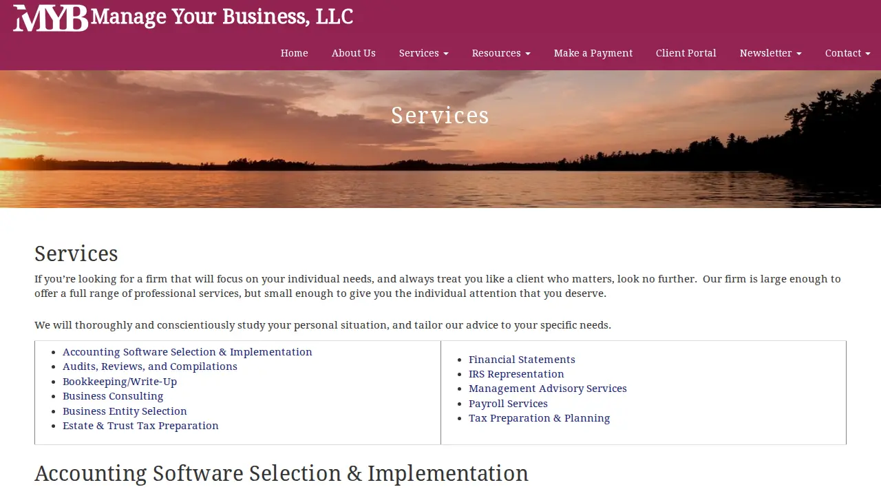 Manage Your Business LLC page