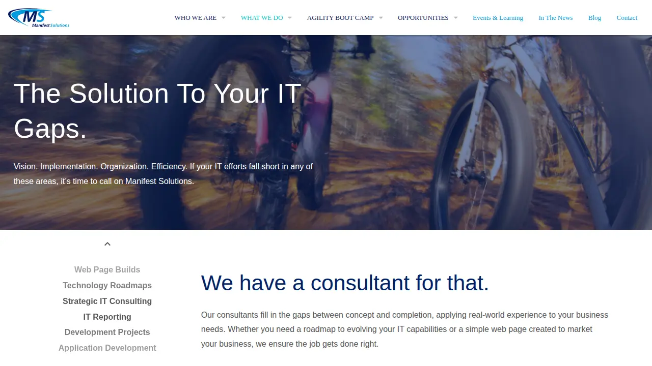 Manifest Solutions Corporation page