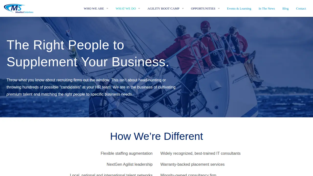 Manifest Solutions Corporation page