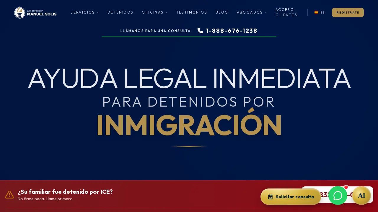Abogado de Inmigración Manuel Solis page