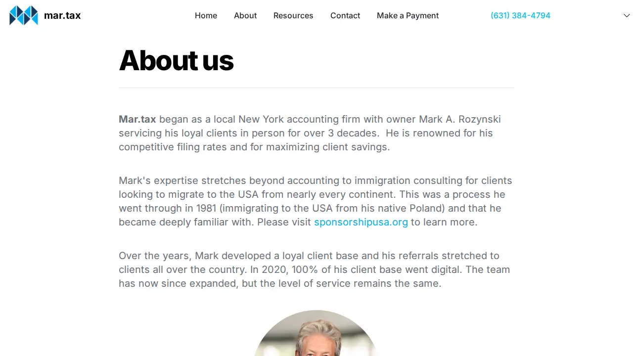 Mar Tax - Accounting & Tax Preparation Services - Mark A. Rozynski page