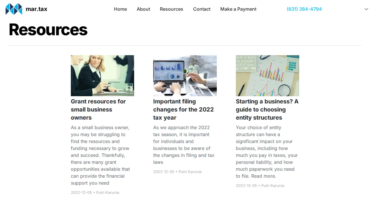 Mar Tax - Accounting & Tax Preparation Services - Mark A. Rozynski page