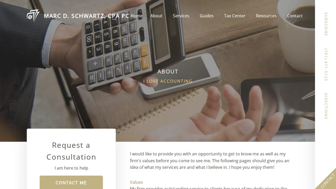 Marc D. Schwartz, CPA PC page