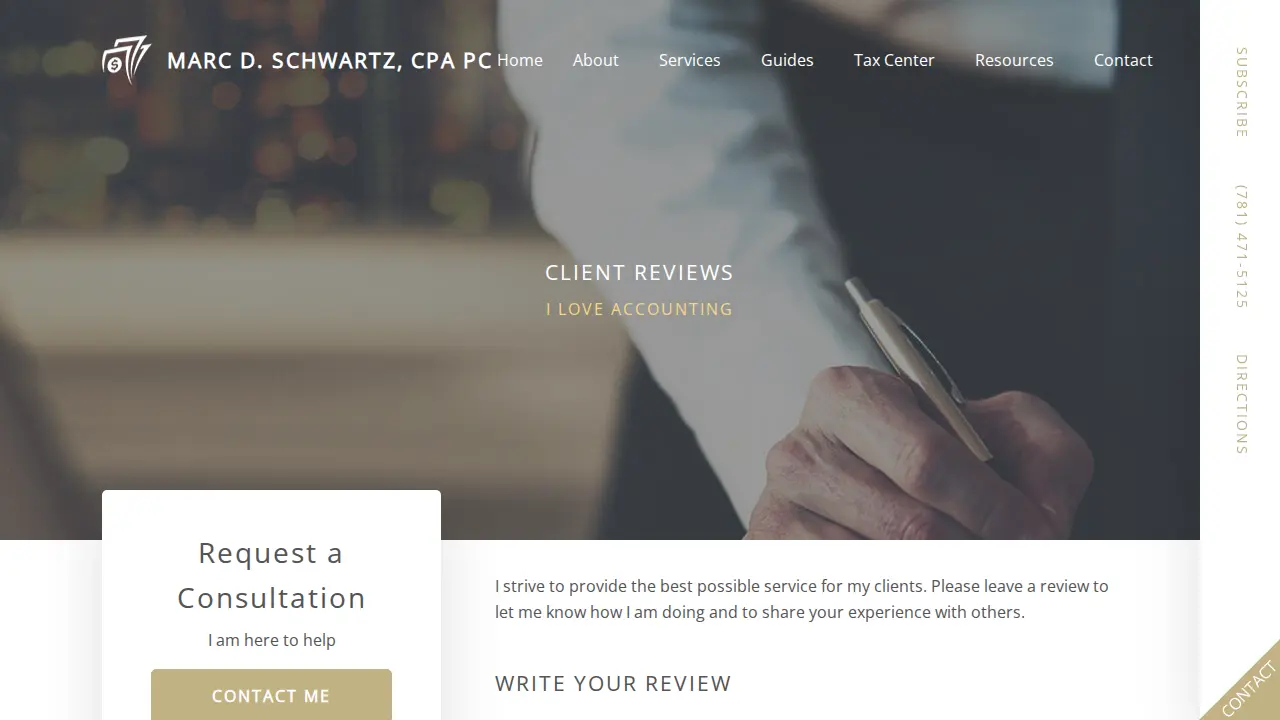 Marc D. Schwartz, CPA PC page