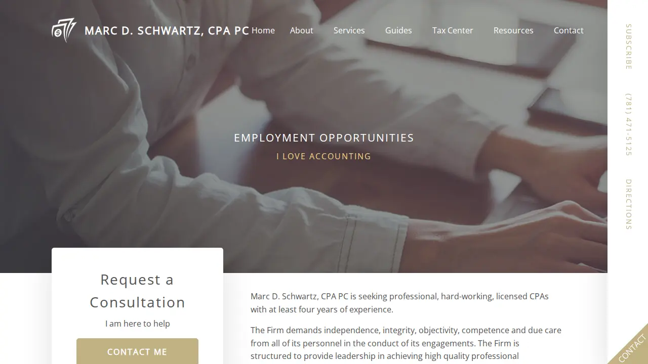 Marc D. Schwartz, CPA PC page