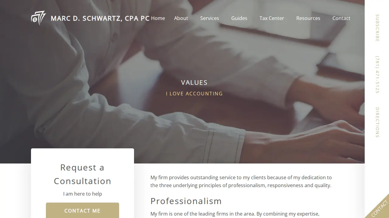 Marc D. Schwartz, CPA PC page