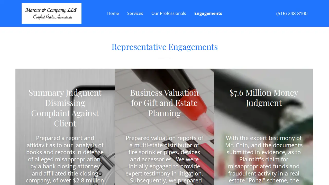 Marcus & Company page