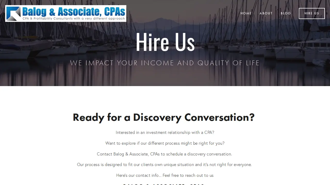Balog & Associate, CPAs, PLLC page