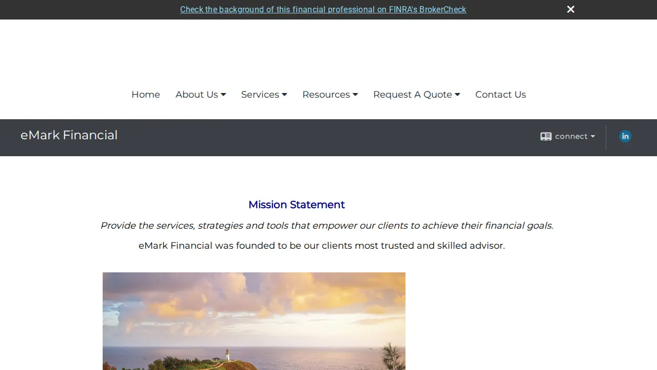 eMark Financial page