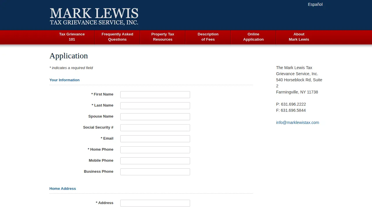 Mark Lewis Tax Grievance Service, Inc. page