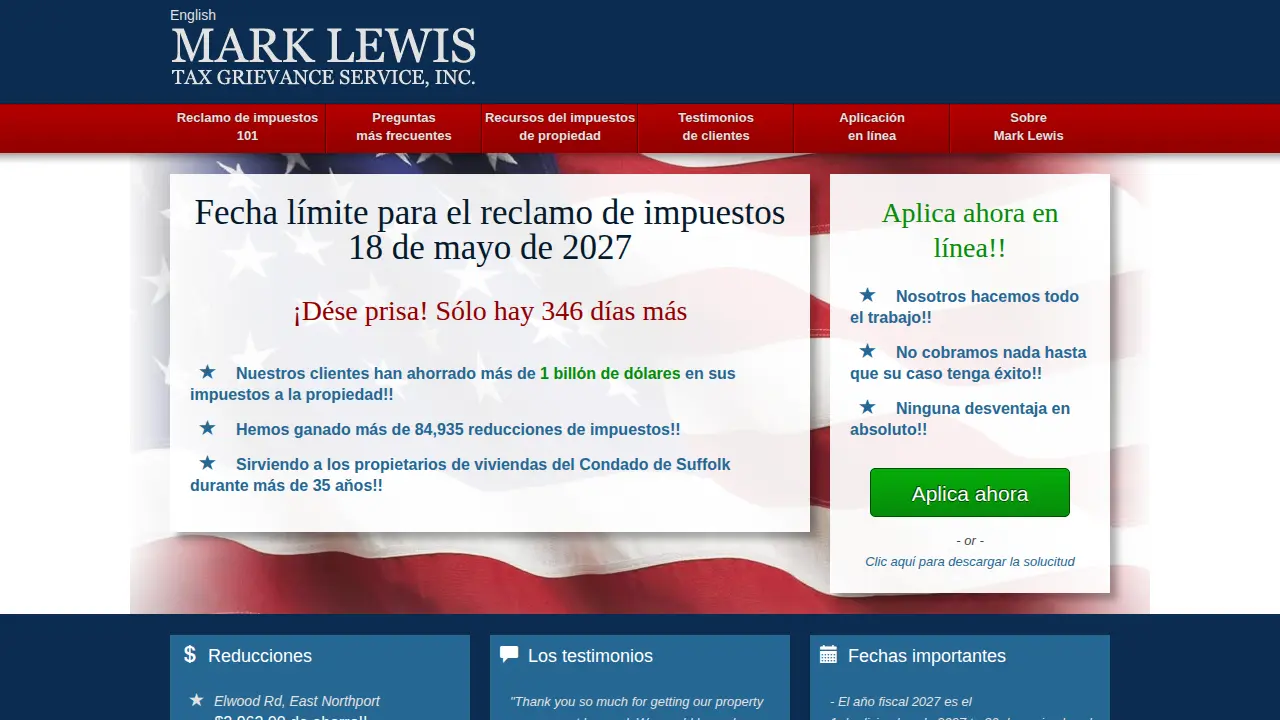 Mark Lewis Tax Grievance Service, Inc. page