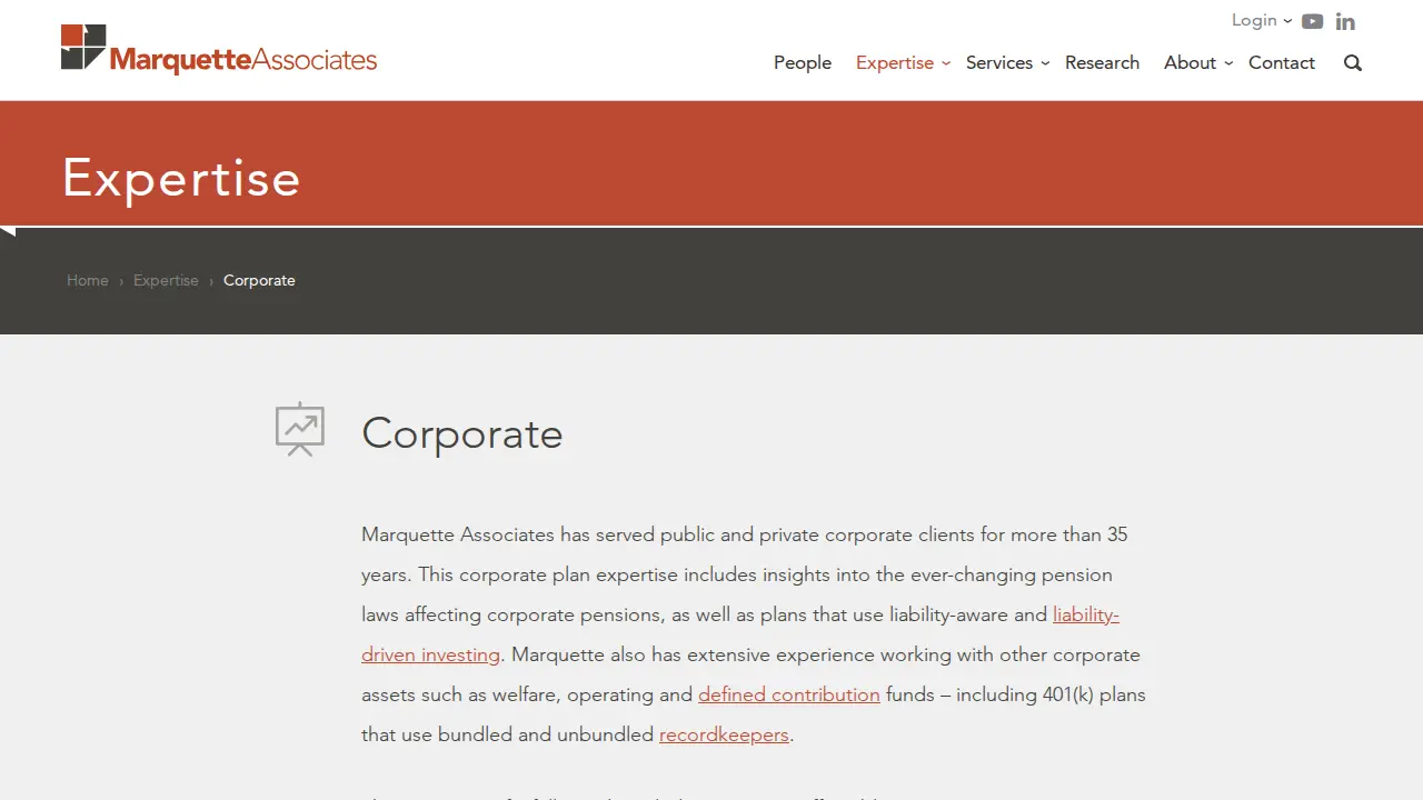 Marquette Associates page