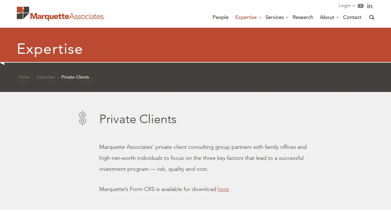 Marquette Associates page