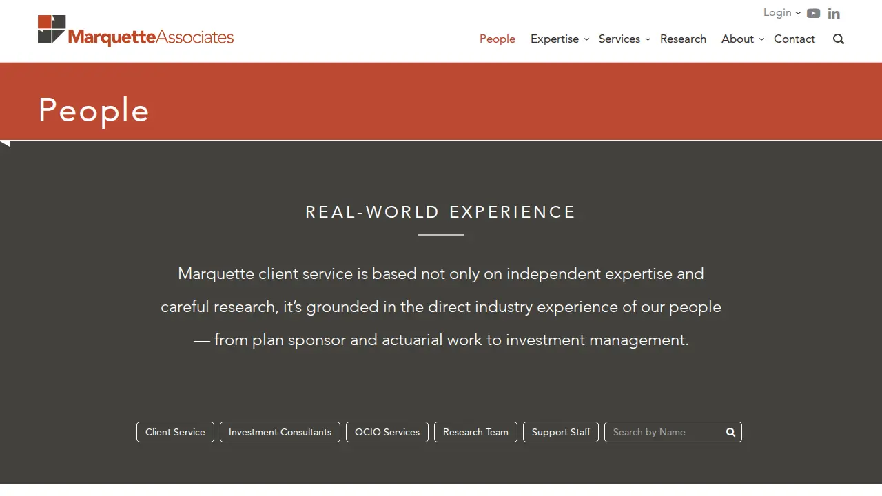 Marquette Associates page