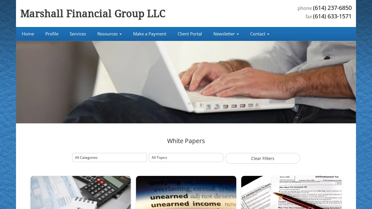 Marshall Financial Group Inc page