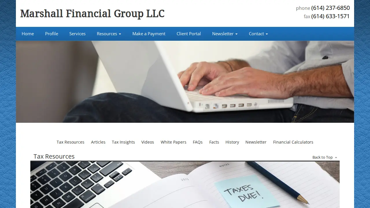 Marshall Financial Group Inc page