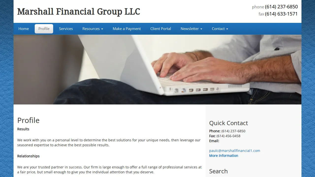 Marshall Financial Group Inc page