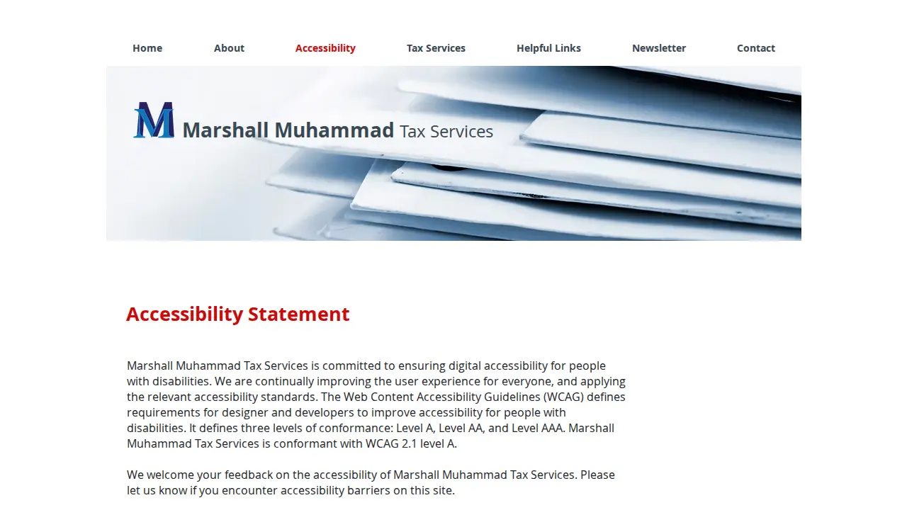 Marshall Muhammad Enterprises page