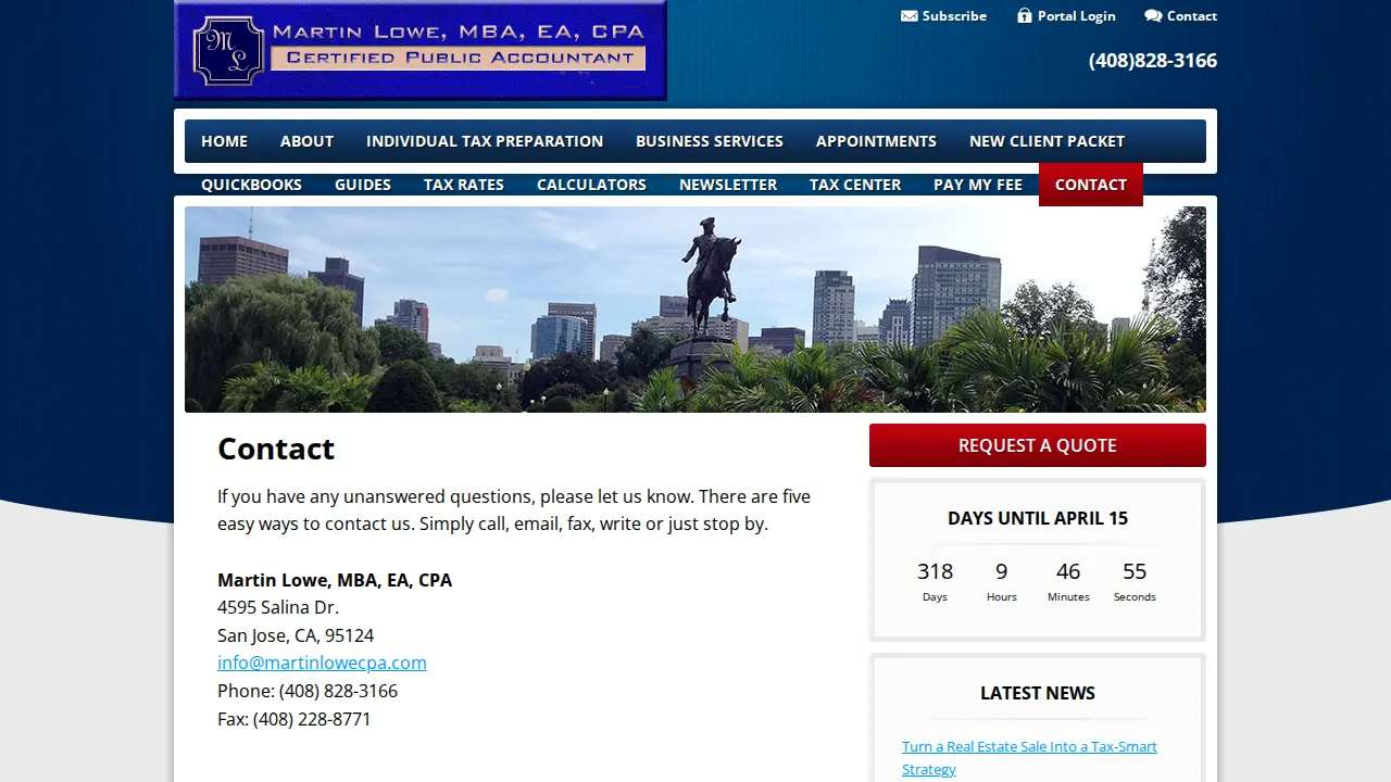 Martin Lowe, CPA page